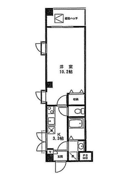 足立区江北６丁目の賃貸マンションの間取り
