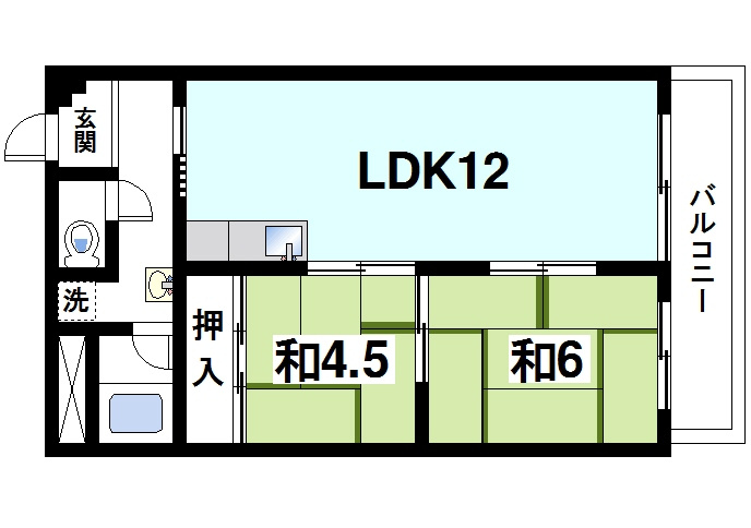 富士ハイツ筒井の間取り|間取り