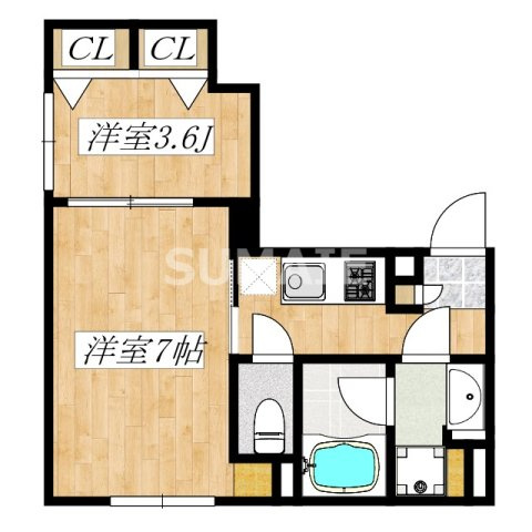 ラヴィエール滝野川の間取り|2面採光のお部屋です☆