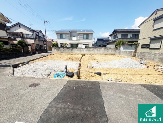 堺市東区日置荘原寺町　新築一戸建ての外観|現在の進捗状況です！順調に作業進行中、完成が待ち遠しいです！詳細の間取り等、お気軽にお問い合わせください！