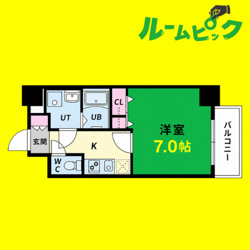 RESIDENCIA御器所　名古屋市賃貸　仲介手数料無料の間取り