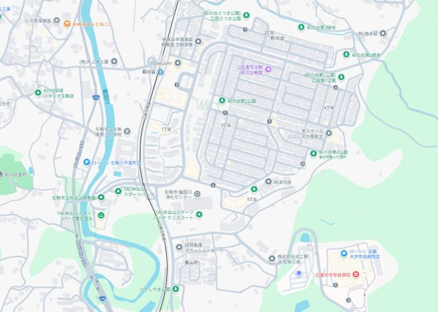 ●5(土)6(日)現地説明会　生駒市萩の台　新築一戸建ての地図