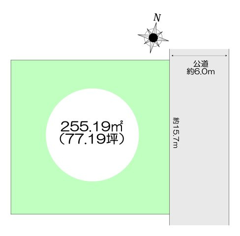 神戸市北区鳴子2丁目土地の土地図