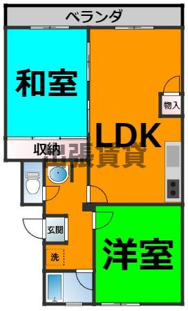 仲介手数料0円！サンコーハイツの間取り