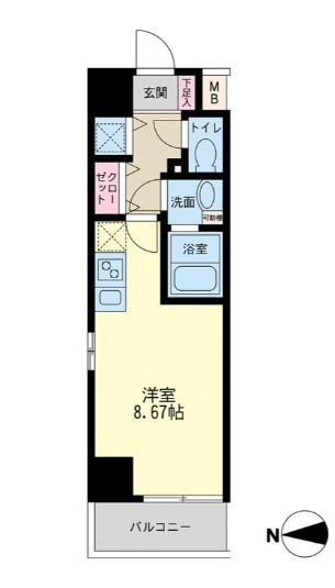 JMFレジデンス大阪福島の間取り