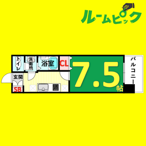 KDXレジデンス神宮前　名古屋市賃貸　仲介手数料無料の間取り
