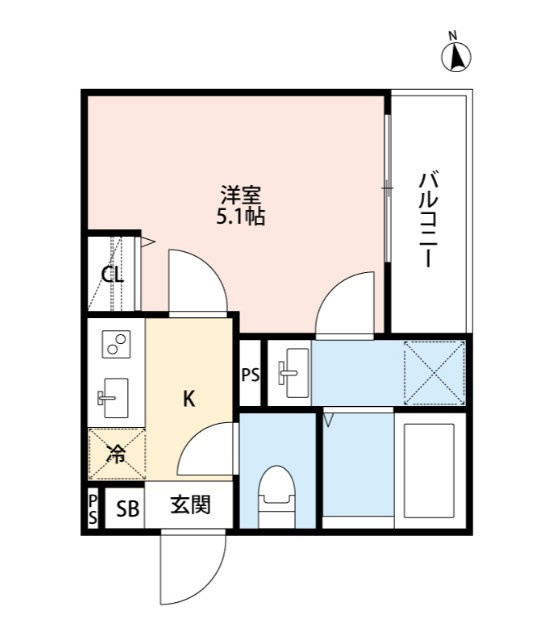 荒川区西尾久２丁目のアパートの間取り