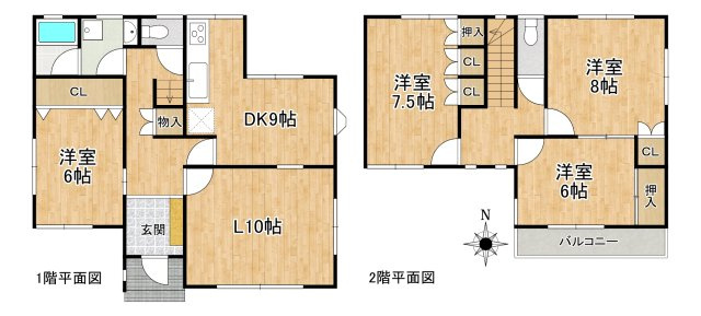 神戸市垂水区神和台1丁目戸建の間取り
