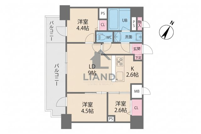 MODERN PALAZZO天神南Ⅱ　春吉小学校区の間取り|MODERN PALAZZO 天神南II