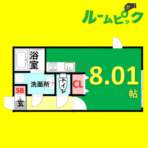 Branche桜山Ⅲ　名古屋市賃貸　仲介手数料無料の間取り