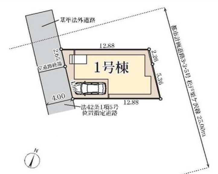 松戸市栗ケ沢新築戸建【栗ヶ沢小学校：10分】の区画図|区画配置図