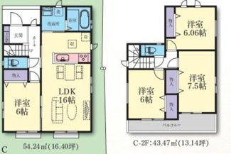 【間取り】 | 横浜市泉区和泉町　新築分譲住宅　全３棟　今回販売1棟 | 間取図配置図