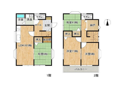 知多郡武豊町字明神戸　中古戸建の間取り