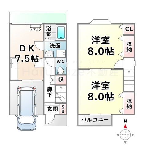 【間取り】 | ブレス呼続【名古屋市賃貸・メゾネット】