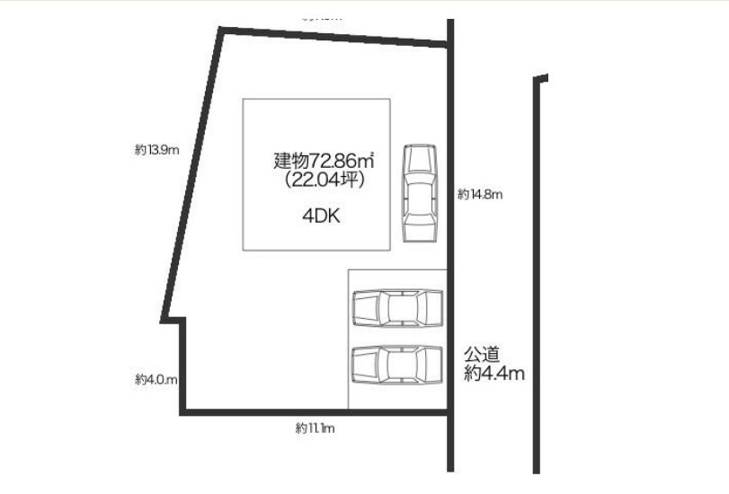 知多郡武豊町字ヱケ屋敷　中古戸建の区画図