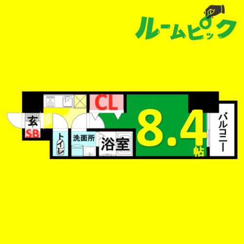 S-RESIDENCE山王　名古屋市賃貸　仲介手数料無料の間取り