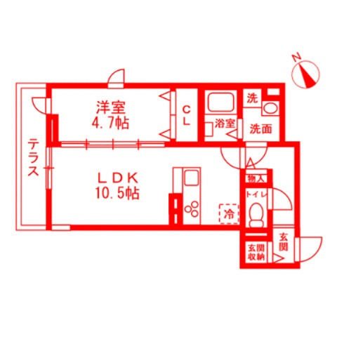 藤沢市本町１丁目の賃貸マンションの間取り