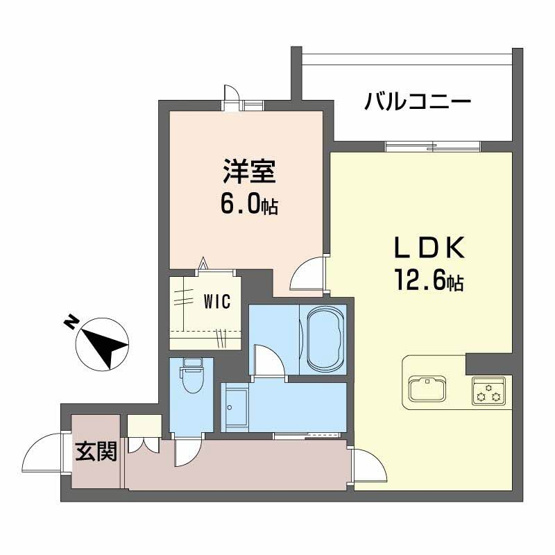 【間取り】 | シャーメゾンマーレ竹下 | シャーメゾンマーレ竹下 A0202号-6