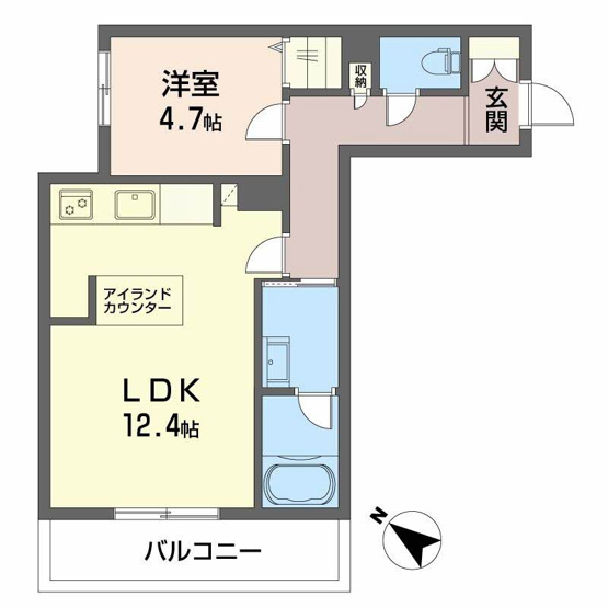 【間取り】 | シャーメゾンマーレ竹下 | シャーメゾンマーレ竹下 A0105号-6