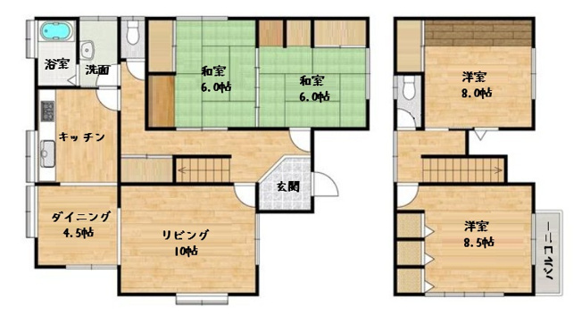 【間取り】 | 富士市伝法　中古戸建て　全1棟