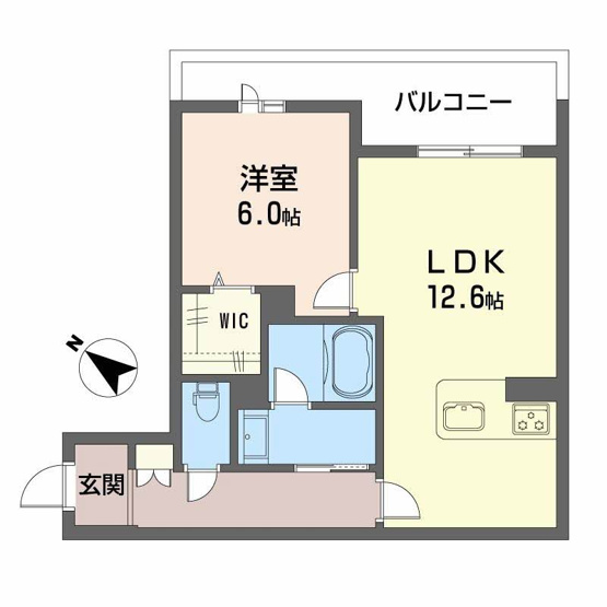 【間取り】 | シャーメゾンマーレ竹下 | シャーメゾンマーレ竹下 A0102号-6