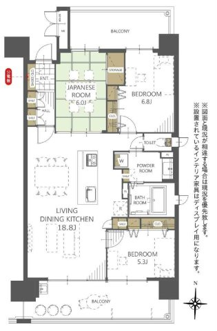ポレスターけやきレジデンスの間取り|3LDK　83.12㎡　11階部分　東南角部屋