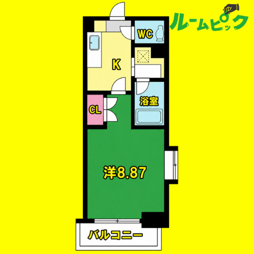 タウンライフ朝岡　名古屋市賃貸　仲介手数料無料の間取り