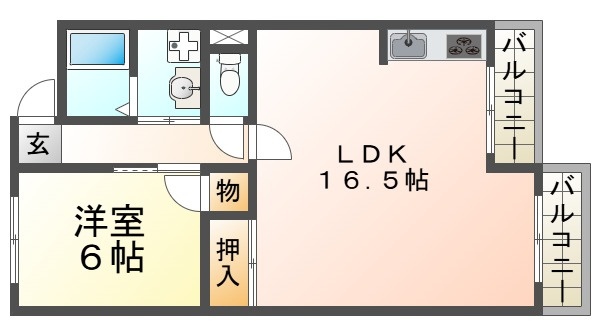 霞ヶ丘レジデンスの間取り