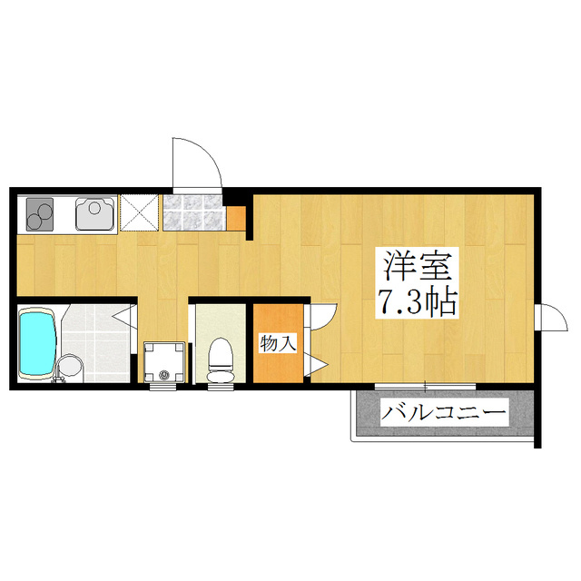 Ｆ．グランデの間取り|２面採光のお部屋です☆