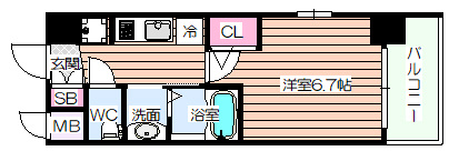 【間取り】 | エステムコート新大阪ⅩⅣアイシー