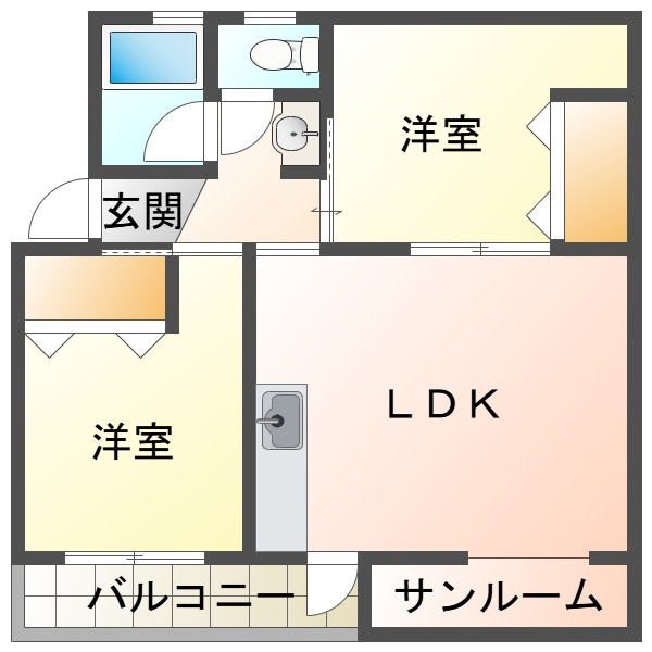 垂水上高丸住宅Ｂ棟の間取り