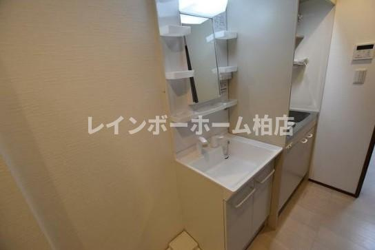 特典：仲介手数料が無料です!!の洗面所|シャワー付き洗面台です