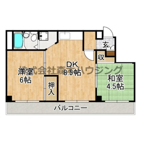 【間取り】 | 　シャトー寺浦