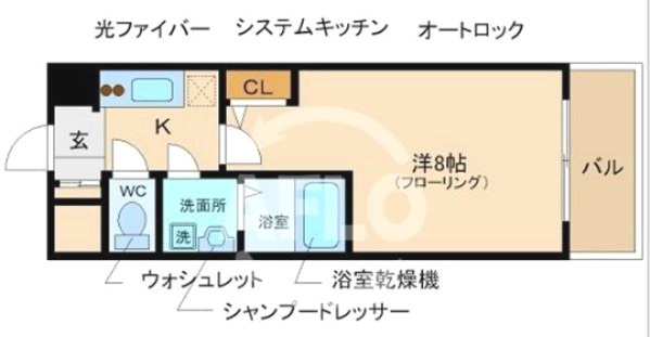 プロシード心斎橋東ヴァンターレの間取り|プロシード心斎橋東ヴァンターレ　間取り