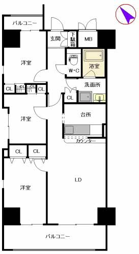 【間取り】 | シャーメゾンステージ博多 | シャーメゾンステージ博多 A0201号-14