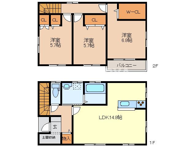 ベルメゾン2の間取り
