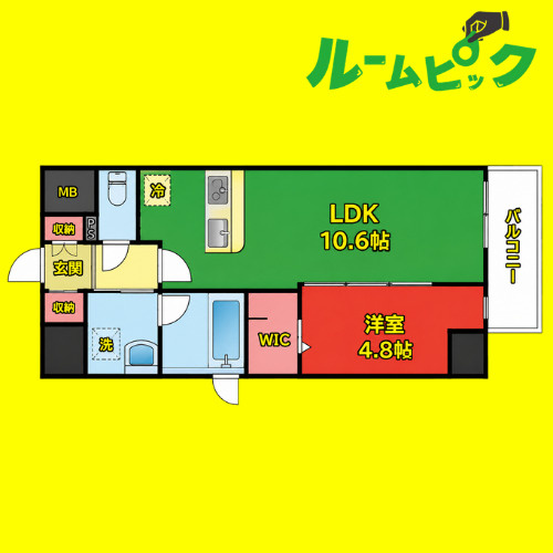 ルネフラッツ今池駅前South　名古屋市賃貸　仲介手数料無料の間取り