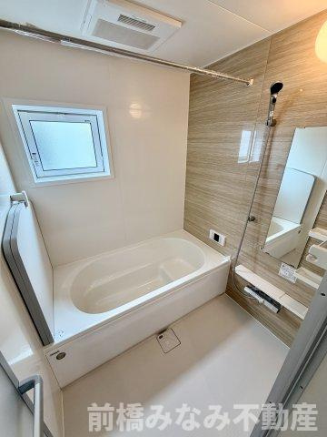 【新築】前橋市後家町　１号棟(全２棟)　ブルーミングガーデン　新築建売分譲の浴室|お風呂です