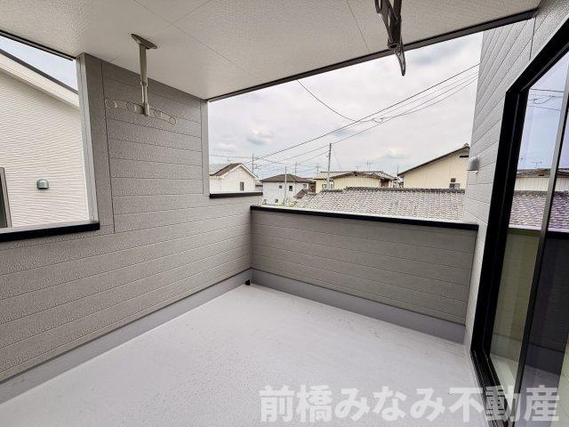 【新築】前橋市総社町植野第２　１号棟(全３棟)　リーブルガーデン　新築建売分譲のバルコニー|落ち着いた時間を過ごせるバルコニーです