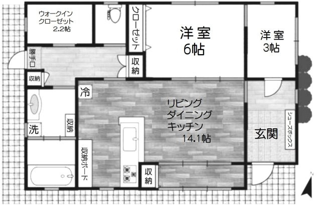 【間取り】 | 池袋本町貸家　15699