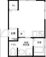 クレール千駄木　Ｂ棟の間取り|間取りです。
