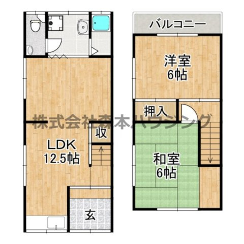 【間取り】 | 　寝屋川市平池町16テラスハウス