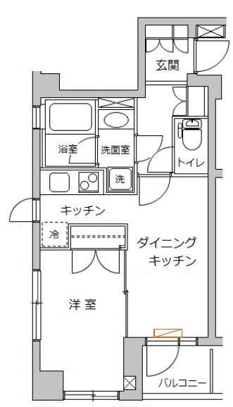 エスコートノヴェル白金高輪の間取り|間取りです。