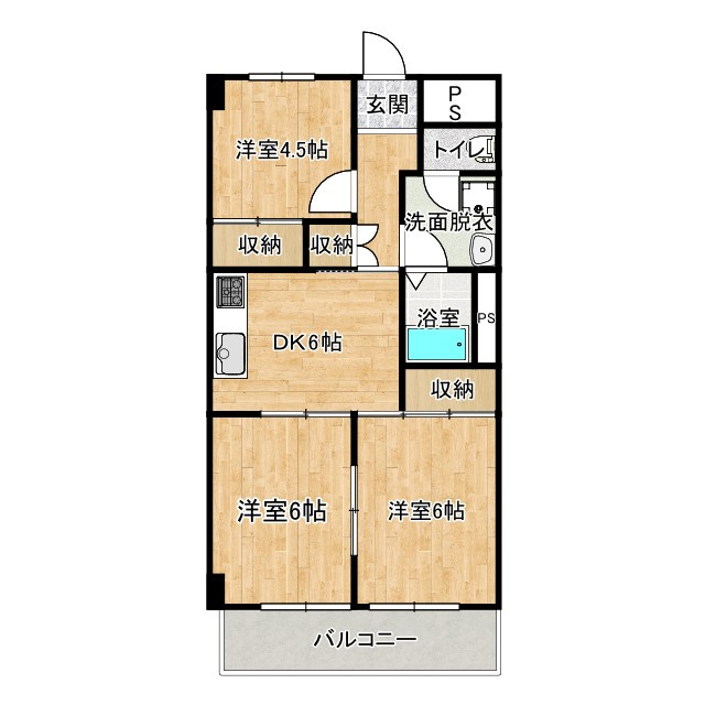 汐江ハイツの間取り