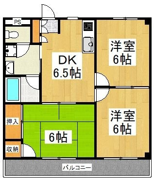 メゾンアンパーの間取り|間取りです。