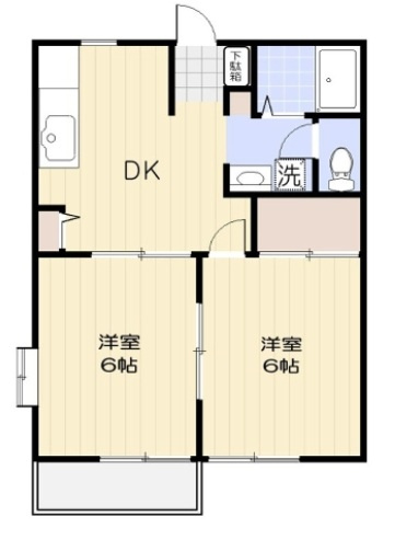 若竹ハイツＡの間取り|間取りです。