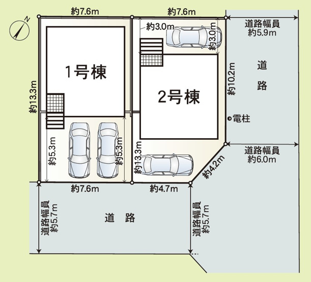 【間取り】 | 静岡市葵区岳美 4期 新築建売 2号棟 | 2号棟の区画図です
