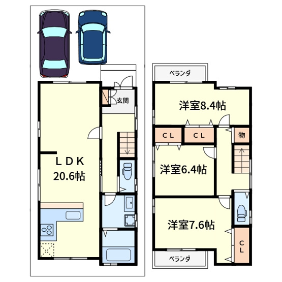 【間取り】 | 大山崎町字円明寺戸建て（15号地）