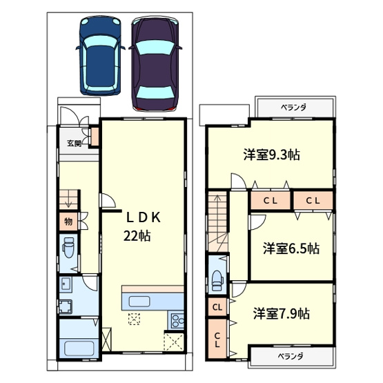 【間取り】 | 大山崎町字円明寺戸建て（16号地）
