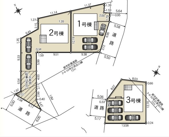【間取り】 | 富士市今泉 30期 新築建売 1号棟 | 1号棟の区画図です